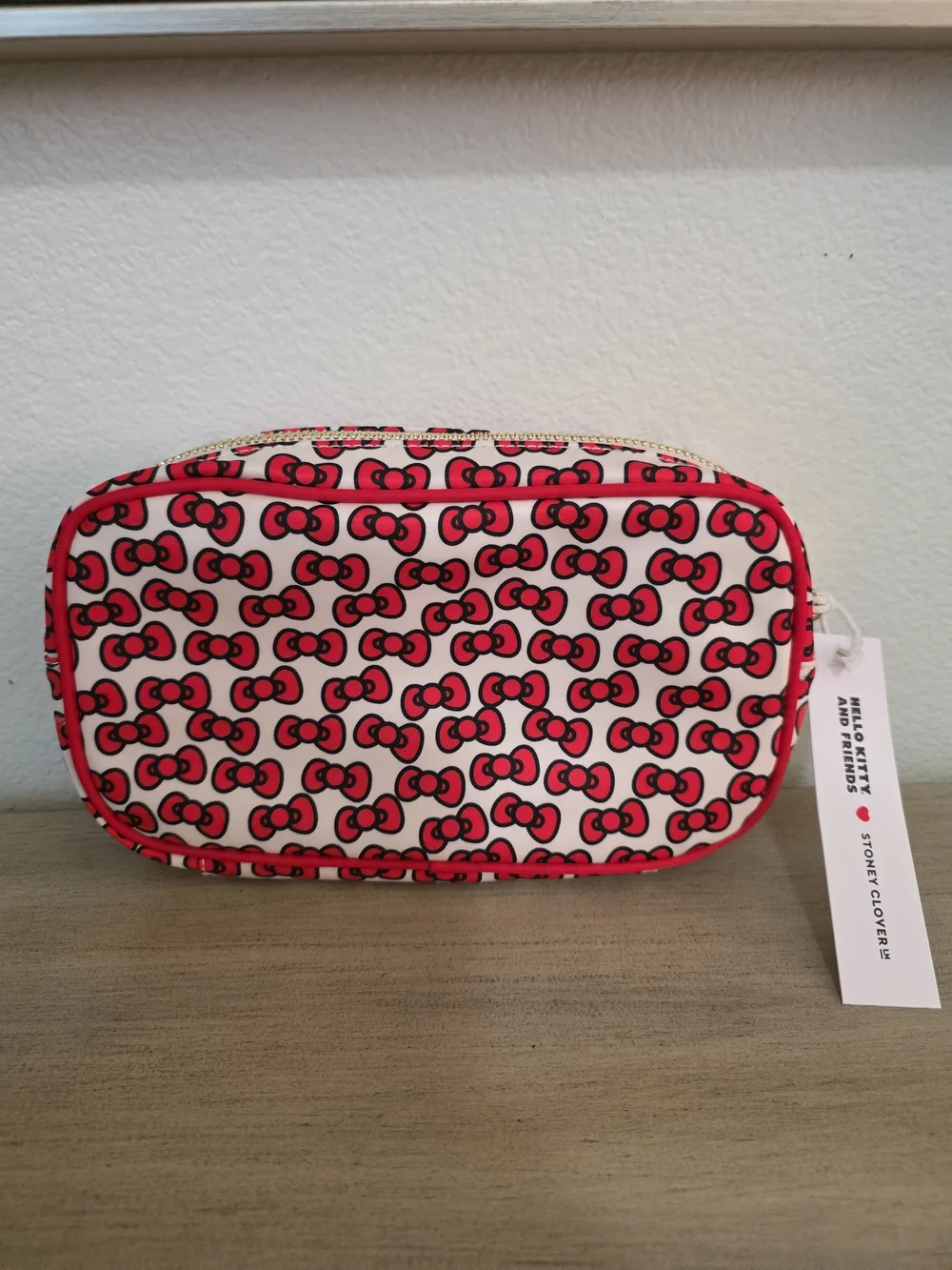 Stoney Clover Lane Red Hello Kitty Clear Cosmetic Pouch